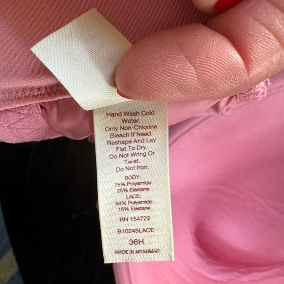 Bare light pink soft lace back bra NWT wild rose 36H - Picture 5 of 6